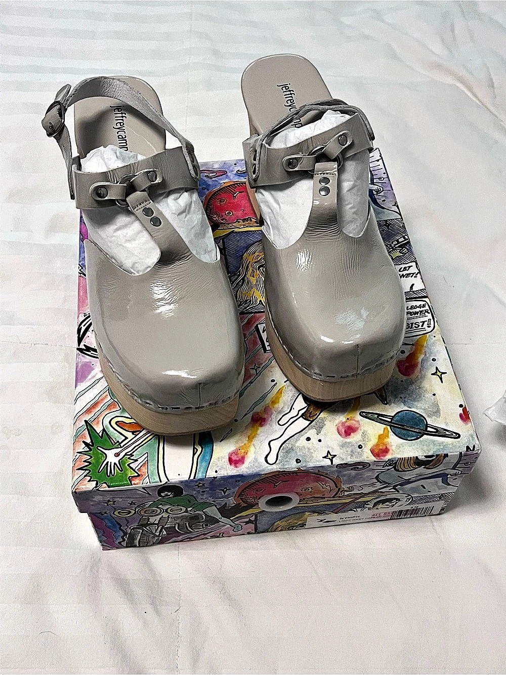 Jeffrey Campbell Gray Platform Clogs